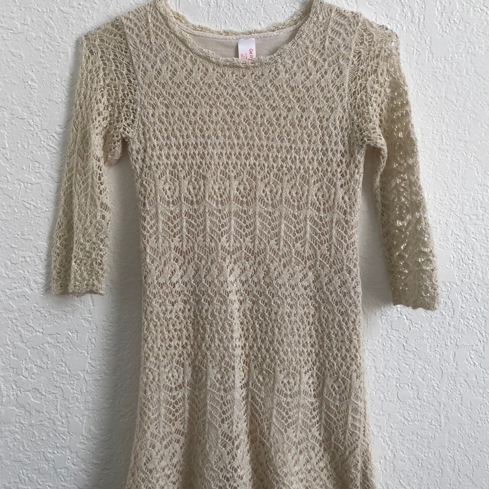 Cream and Gold Car and Jack Dress